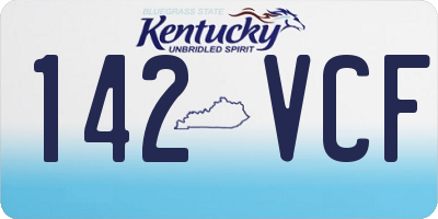 KY license plate 142VCF