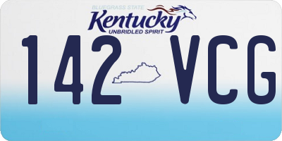 KY license plate 142VCG