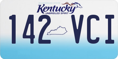KY license plate 142VCI