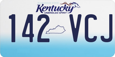 KY license plate 142VCJ