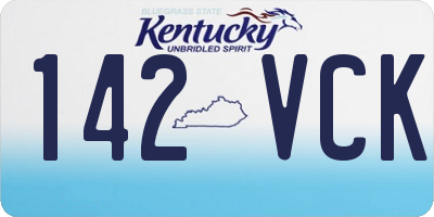 KY license plate 142VCK