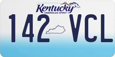KY license plate 142VCL
