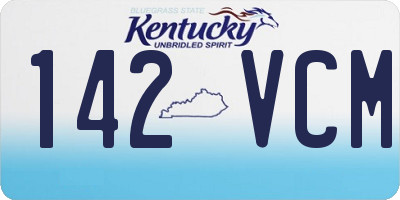 KY license plate 142VCM