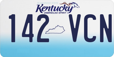 KY license plate 142VCN