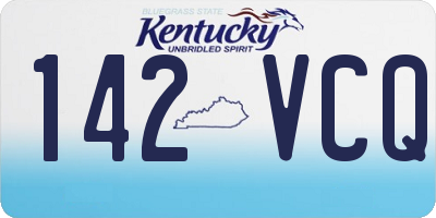 KY license plate 142VCQ