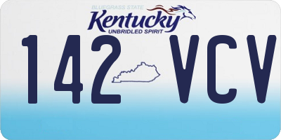 KY license plate 142VCV