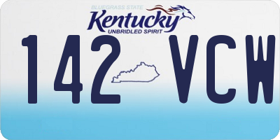 KY license plate 142VCW