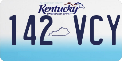 KY license plate 142VCY