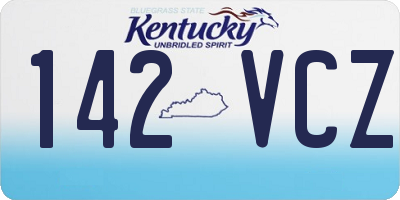 KY license plate 142VCZ