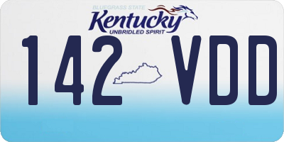 KY license plate 142VDD
