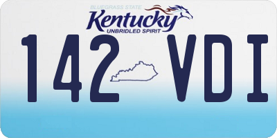 KY license plate 142VDI