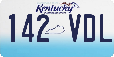 KY license plate 142VDL