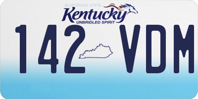 KY license plate 142VDM