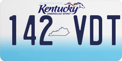 KY license plate 142VDT