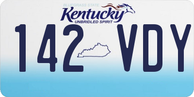 KY license plate 142VDY