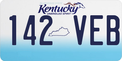 KY license plate 142VEB
