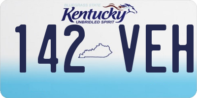 KY license plate 142VEH