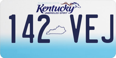 KY license plate 142VEJ