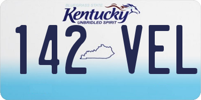 KY license plate 142VEL