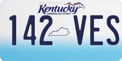 KY license plate 142VES