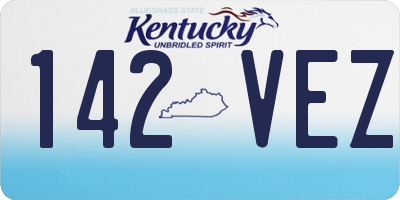 KY license plate 142VEZ