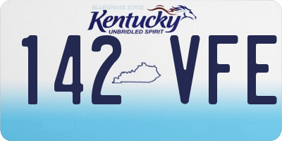 KY license plate 142VFE
