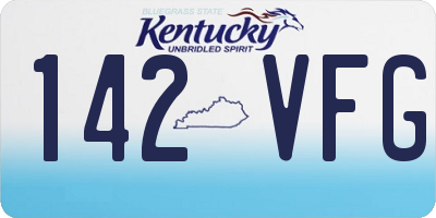 KY license plate 142VFG