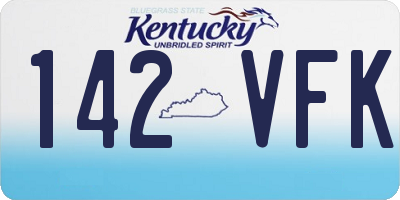 KY license plate 142VFK