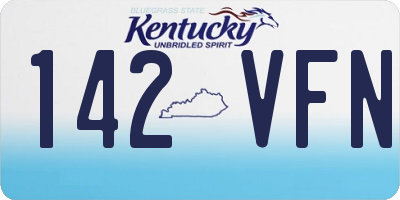 KY license plate 142VFN