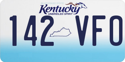 KY license plate 142VFO
