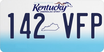 KY license plate 142VFP
