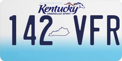 KY license plate 142VFR