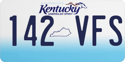 KY license plate 142VFS