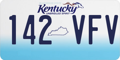 KY license plate 142VFV