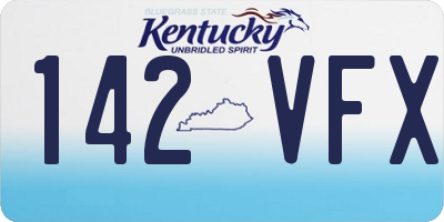 KY license plate 142VFX