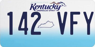 KY license plate 142VFY