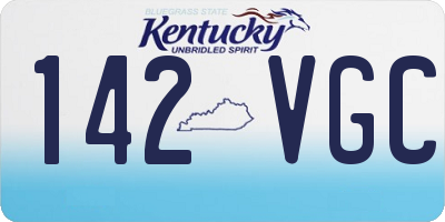 KY license plate 142VGC