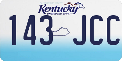 KY license plate 143JCC