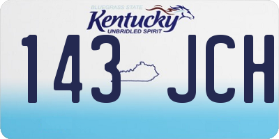 KY license plate 143JCH