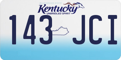 KY license plate 143JCI