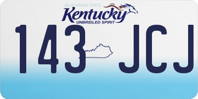 KY license plate 143JCJ