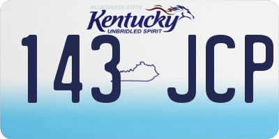 KY license plate 143JCP