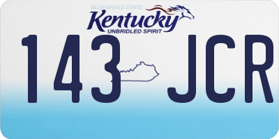 KY license plate 143JCR