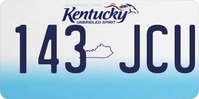 KY license plate 143JCU