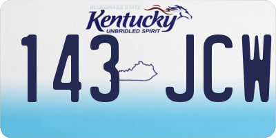 KY license plate 143JCW