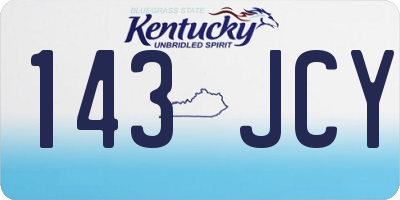 KY license plate 143JCY