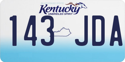 KY license plate 143JDA