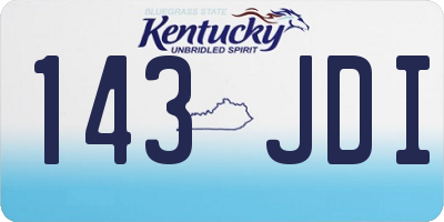 KY license plate 143JDI