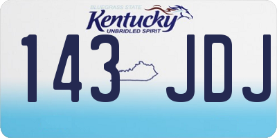 KY license plate 143JDJ