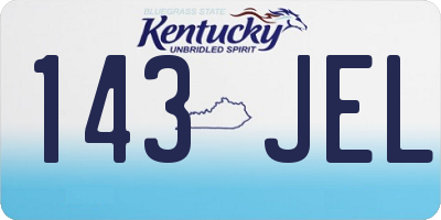 KY license plate 143JEL